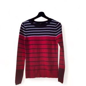 Express Striped Red Yellow White Long Sleeved Top